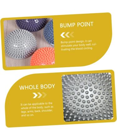 Minkissy Durian Ball - Spiky Massage Ball for Plantar Fasciitis Arm & Leg Relief | Office & Fitness Tool | 16x16x8cm Gray - Buy Online on GoSupps.com