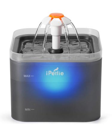 iPettie Neverland Cat Water Fountain with LED Light, 67oz/2.0L, Ultra Quiet Cat Drinking Fountain with Filter, Automatic Pet Water Fountain for Cats and Small Dogs Grey - Buy Online on GoSupps.com