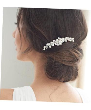 Ipetboom Rhinestone Bridal Comb Hair Comb Bridal Headpiece Crystal Headpiece Crystal Headdress Hair Pearls Bridal Pearl Headwear Honey Brows Hair Accessories Rhinestones Bride Abs - Buy Online on GoSupps.com