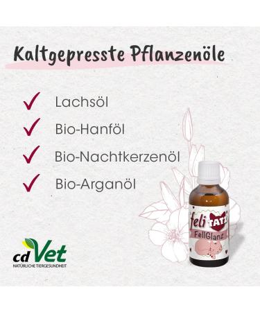 CDVet Felitatz Fellglanz 50ml - Natural Omega-3 & Omega-6 for Cats | Organic Oils for Healthy Fur - Buy Online on GoSupps.com