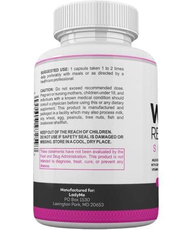 Natural Water Retention Pills for Women - Bloating Relief with Vitamin B6, Dandelion & Green Tea - Diuretic Detox Capsules for Water Draining, Bloating & Swelling - 60 Caps (2 Months Supply) - LadyMe - Buy Online on GoSupps.com