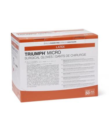 Medline Triumph Micro White Latex Surgical Gloves Size 7.0 - Case of 200 - Buy Online on GoSupps.com