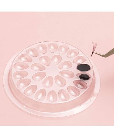 Kukiwhy 100 Pcs Eyelash Glue Holder False Eyelashes Glue Holder Eyelash Extension Glue Holder Pallet Pads