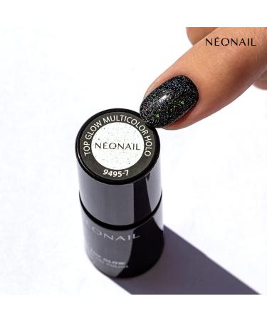 Neonail UV Top Coat Gel - Multicolor Holo Glitter Nail Polish 7.2 ml | UV Lacquer for Stunning Nail Design - Buy Online on GoSupps.com