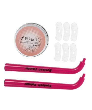 HONMEET 1 Set Eye Makeup Aid Reusable Eyelash Stencil Lower Eyelash Makeup Tool Lash Stamp for Bottom Eyelashes Lower Lashes Stamp for Women Eye Makeup Tool Silicone Lash Stamp Diphenylene 12.00X3.50X2.50CM