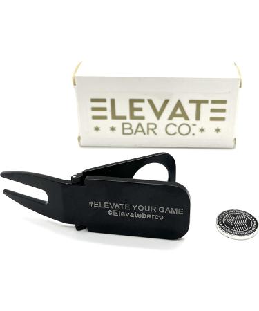 Elevate Bar Co. Magnetic Golf Divot & Marker Tool - Multi-Use Holder, Black - Buy Online on GoSupps.com