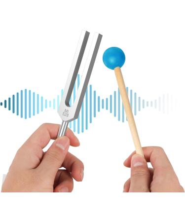 DiDiBirDi 528HZ Tuning Fork Equipped with Silicone Hammer and Wooden Resonator Box Aluminum Alloy Tuning Fork Suitable for Resonance Lessons Sound Therapy Yoga - Buy Online on GoSupps.com