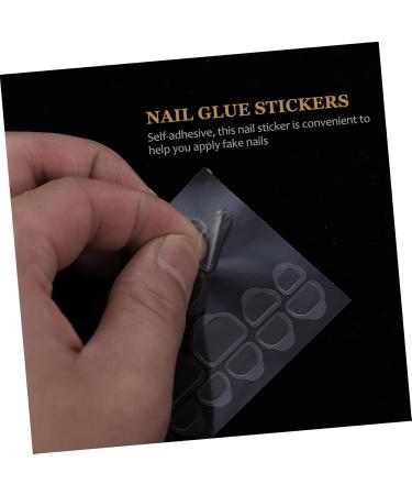 20 Sheets double sided adhesive nail stickers clear nail warps DIY nail stickers False Nail Decal women nail stickers nail gel gummed paper manicure Adhesive sticker medium Transparent - Buy Online on GoSupps.com
