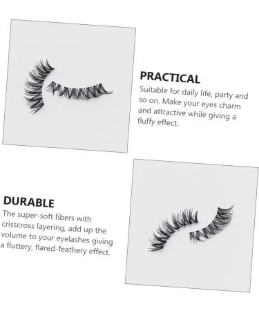 Angoily 120 Pairs Fake Eyelashes Dense Eyelash Eyelashes Extension Supplies Magnetic Eyelash False Lashes Fluffy Eyelash Fake Lash A539 Transparent Stem Set Transparent Stalk Handmade Hair - Buy Online on GoSupps.com