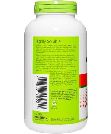 NutriBiotic - Cherry Electro-C Vitamin C & Electrolyte Powder 16 Oz | 850 Mg Vitamin C Per Serving | Effervescent Electrolyte Recharge | Buffered & Highly Soluble | Non-GMO & Gluten Free - Buy Online on GoSupps.com