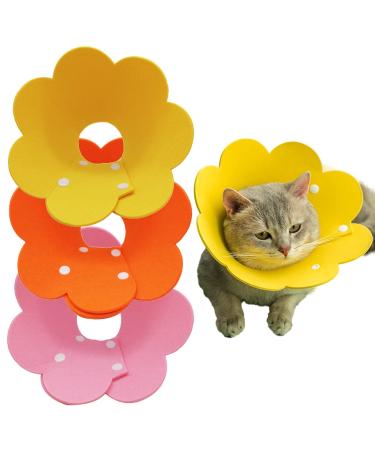 DKDDSSS 3PCs Cat protective collar soft soft sore crane cats collar anti-bite safety adjustable comfortable e-collar for cats smaller dogs after surgery and injuries