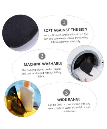 MERRYHAPY 2pcs Mini Self Tanning Mitt Applicator for Evenly Distributed Lotion and Cream Soft Tanning Gloves for Streak Application for Delicate Areas - Buy Online on GoSupps.com