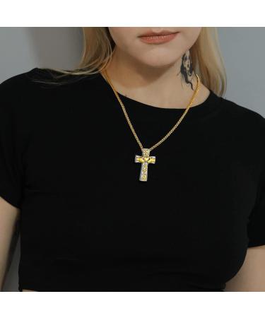 U7 Women's Cremation Urn Necklace - Cycle of Life Celtic Knot Pendant - Dog Feet Wings Crucifix & Cylinder Urn Jewelry in Stainless Steel - Perfect Memorial Gift - Buy Online on GoSupps.com