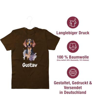 Personalized Dachshund T-Shirt for Dog Owners - Custom Gift by Shirtracer | XL Brown - Buy Online on GoSupps.com