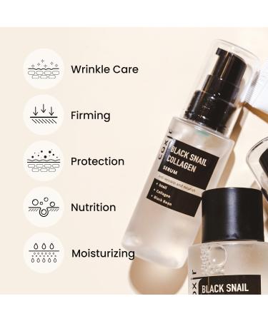Coxir Black Snail Gift Set - Ultimate Korean Skin Care for Repairing & Firming | Foam Cleanser Serum & Cream | Perfect Birthday Present - Buy Online on GoSupps.com