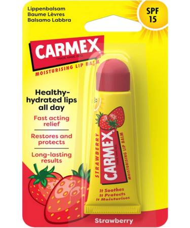  Carmex Carmex Strawberry Lip Balm Moisturizing Spf 15 3 Units - Buy Online on GoSupps.com