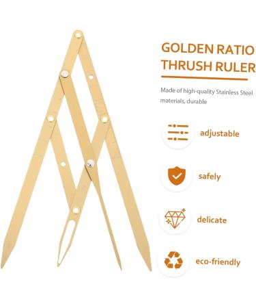 SOESFOUFU Eyebrow Ruler Tool 1pc Caliper Steel Golden Positioning Tools Sliding Mean Measuring Makeup Stainless Ratio Metal Dies 25x5x0.6cm Golden - Buy Online on GoSupps.com