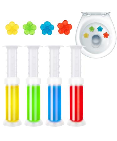 Toilet Gel Stamp 4Pcs/36 Count Flower Fragrance Bathroom Deodorizer Bowl Cleaner Toilet Jerry 4 Pcs