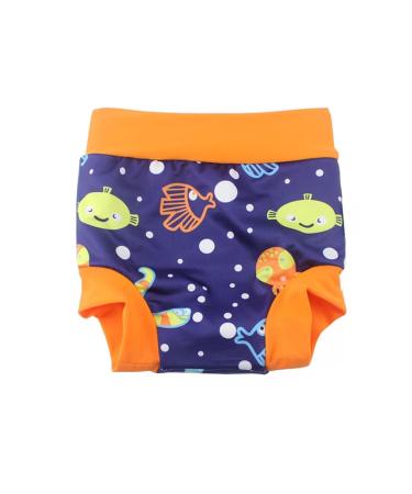 BabyPreg baby child swimming letter cover diaper with high waist abdominal protection swimming shorts (blue (fish) 0-2 years) blue (fish) 0-2 years (1 Pack) - Buy Online on GoSupps.com