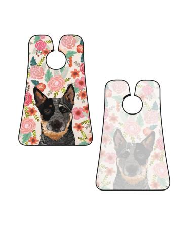 Australian Cattle Dogs Floral Boho Beard Bib Men's Shaving Apron Gift for Father's Day Anniversaries & Holidays - Buy Online on GoSupps.com