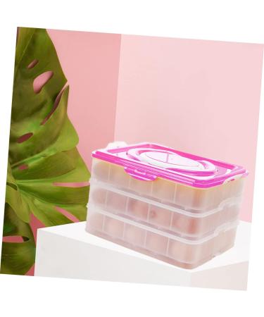 Angoily 3 Food Boxes Deviled Egg Containers Fridge Egg Storage Organizer Egg Tray Pink Egg Carton Portable Pink medium - Buy Online on GoSupps.com