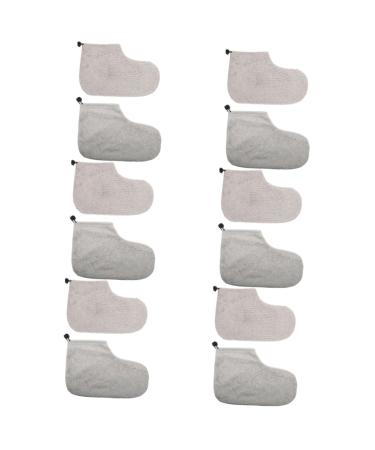 minkissy 6 Pairs Wax Therapy Warm Foot Cover Practical Foot Spa Foot Moisturizing Socks Feet Wax Bags Beauty Wax Warmer Foot Cover Feet Spa Socks Wax Bath Liners Foot Lotion Socks Plush