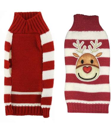 NACOCO Dog Reindeer Sweater for Small Dog/Cat X-Large - Christmas/New Year Pet Clothes - Red - Buy Online on GoSupps.com
