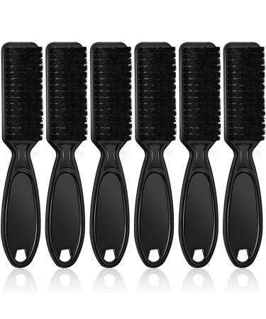 FANGO 6 Piece Hairdressing Blade Scissors Cleaning Brush Nylon Trimmer Cleaning Brush Hair Weed Brush Set Black