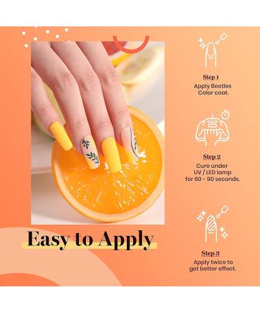 Beetles Gold Yellow Gel Nail Polish Set - 6 Colors for Autumn Nail Art | Soak Off, with Nail Lamp Kit - DIY Manicure Salon at Home - Buy Online on GoSupps.com