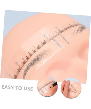 DRESSOOS Eyebrow Stencil 50pcs Eyebrow Positioning Ruler Stickers Eyebrow Mapping Ruler Sticker Eyebrow Drawing Tool Suite 18.00X3.80X0.10CM Blue - Buy Online on GoSupps.com