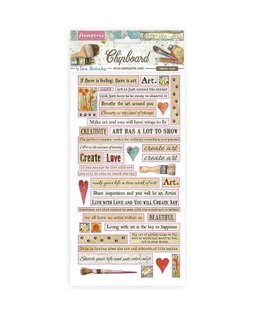 Stamperia Chipboard cm 15x30 - Atelier Quotes, DFLCB24