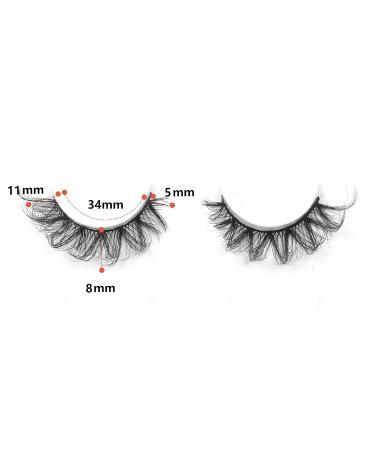 Ezreiily 11MM Natural Wispy Mink False Eyelashes Pack - Russian Fake Lashes - Buy Online on GoSupps.com