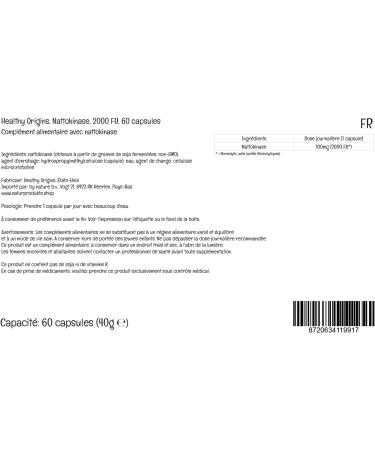 Healthy Origins Nattokinase 2000 FU 60 Vegan Capsules | Lab-Tested, Vegetarian, Soy-Free, Gluten-Free, Non-GMO - Buy Online on GoSupps.com