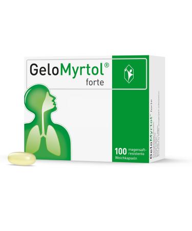 Gelomyrtol Forte 100 St. improves the removal of harmful viruses the vegetable expectorant reminder for acute respiratory infections with cough runny nose and pressure headache (symptoms of sinusitis & bronchitis) 100 pieces (1 Pack) - Buy Online on GoSupps.com