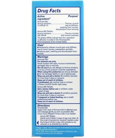 Boiron Arnicare Gel 2.6 oz & Arnica Montana Pellets 80 ct Combo Pack - Buy Online on GoSupps.com