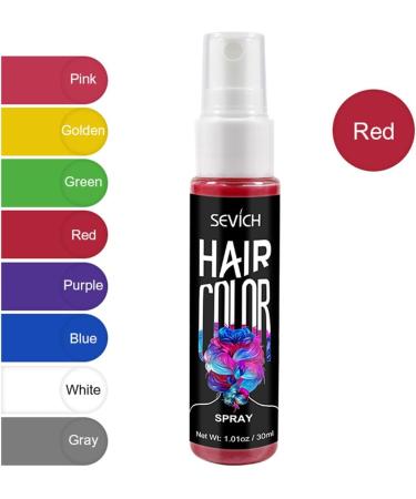 Hair Color Spray Temporary Hair Dye Hair Dye Hair Unisex DIY Hair Color Spray Dye Mist Disposable Nourishing Temporary Modeling Salon (red) - Buy Online on GoSupps.com