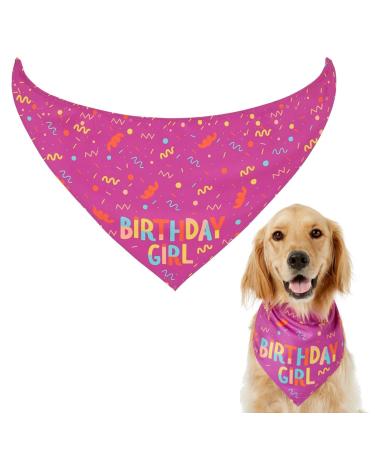 NPQ Pink Dog Birthday Bandana Adjustable Pet Birthday Bandana for Samll Dog Cat Pig Ect Your Pet's Special Day for Small Pets Birthday Party Supplies