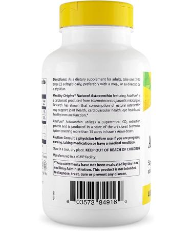 Healthy Origins Astaxanthin (AstaPure) 4 mg - 150 Softgels - Buy Online on GoSupps.com