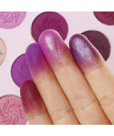 Afflano 15-Color Makeup Palette - Highly Pigmented Matte & Glitter Eyeshadows in Purple Pink and Silver | Perfect for Girls & Women - Buy Online on GoSupps.com