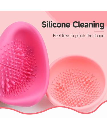 Electric Makeup Brush Cleaner - Automatic Rotating Cleaner with Pad for All Brush Sizes | Perfect Gift for Girlfriend Wife Mom (Pink & White - Buy Online on GoSupps.com