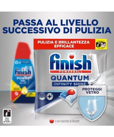 Buy Finish Powergel Dishwasher Liquid - Multicolor Fat-Solving Lemon Gel 4.2L (7 Units) - International Shipping - Buy Online on GoSupps.com