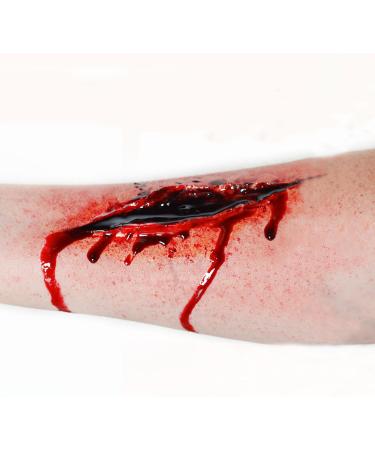  Capgoost Fake Blood 100ml Fake Blood Halloween Special Effect Makeup Washable Fake Blood Halloween Makeup Blood Paint for Zombie Vampire Injury - Buy Online on GoSupps.com
