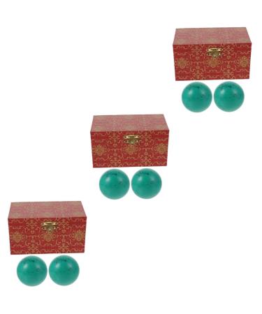 Beavorty 6 STK Turker Handball Handball Handball Health Balls Handballs for the healthcare system Turquoise ball decor wooden trade massage ball finger exercise round china wooden fitness