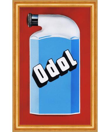 Biller Antique Odol Mouthwash Bottle Oral Hygiene Lingner Works Advertisement A3 21 Framed