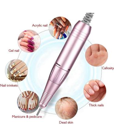 Daroplo Electric Nail Drill 35000 Mins Nail Arts Drill Hand File Polish Grinder Manicure Drill Accessories Pink - Buy Online on GoSupps.com
