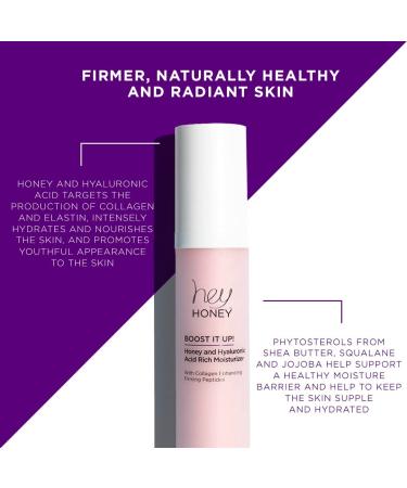 Hey Honey Skincare Boost It Up Moisturizer with Honey Extract & Hyaluronic Acid - 1.7 Oz | Targets Aging Signs, Cruelty-Free & Paraben-Free - Buy Online on GoSupps.com