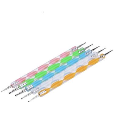Nail art for women 5 pieces/set nail pencil universal easy to use ABS double head for nail art liner for fingernails