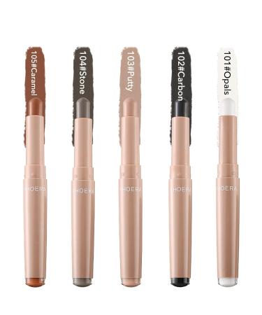 Moakxer Matte Eyeshadow Stick | Waterproof Highly Pigmented Creamy Crayon - Opals & Putty (101 + 103) - Buy Online on GoSupps.com