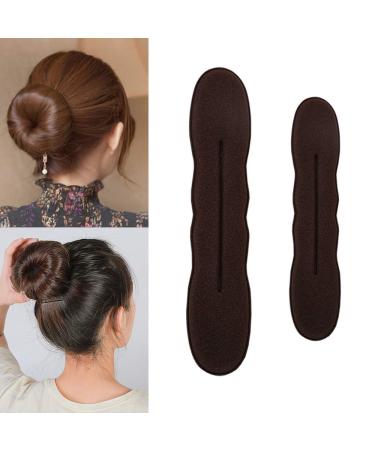 YuCool 3 Pack Mini Magic Bun Maker Set with Foam Sponge - Brown Hair Accessories - Buy Online on GoSupps.com