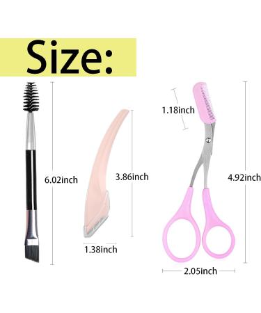 4 in 1 Eyebrow Trimmer Kit for Smooth Hair Removal | Multifunctional Exfoliating Beauty Tool with Razor, Scissors, Comb & Brush for Men and Women - Buy Online on GoSupps.com